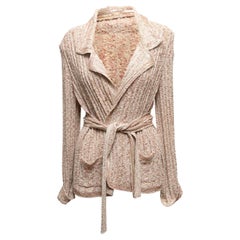 Beige Chanel Spring/Summer 2006 Knit Jacket Size FR 48