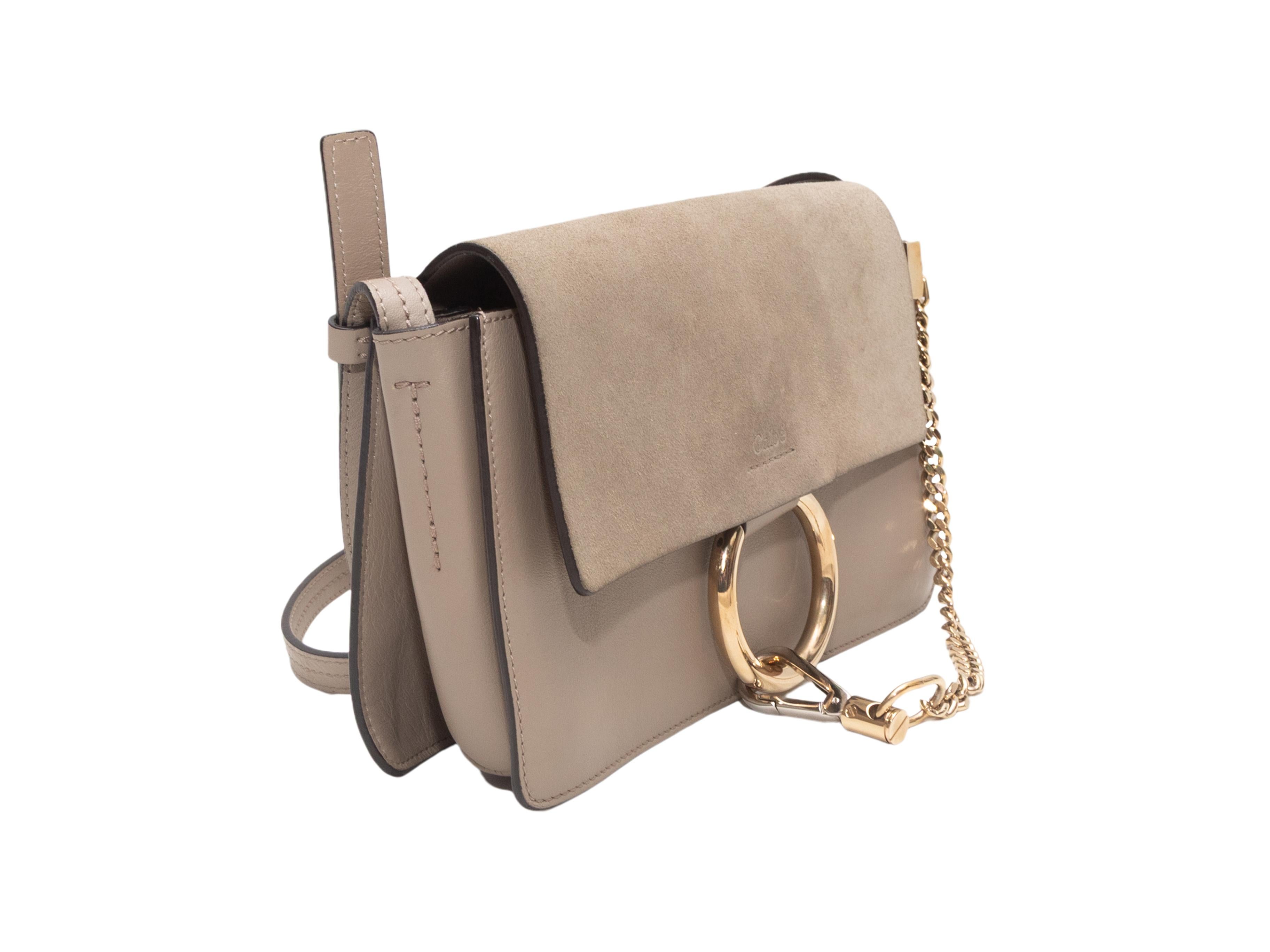 Beige Chloe Kleine Faye Crossbody Tasche im Zustand „Gut“ im Angebot in New York, NY
