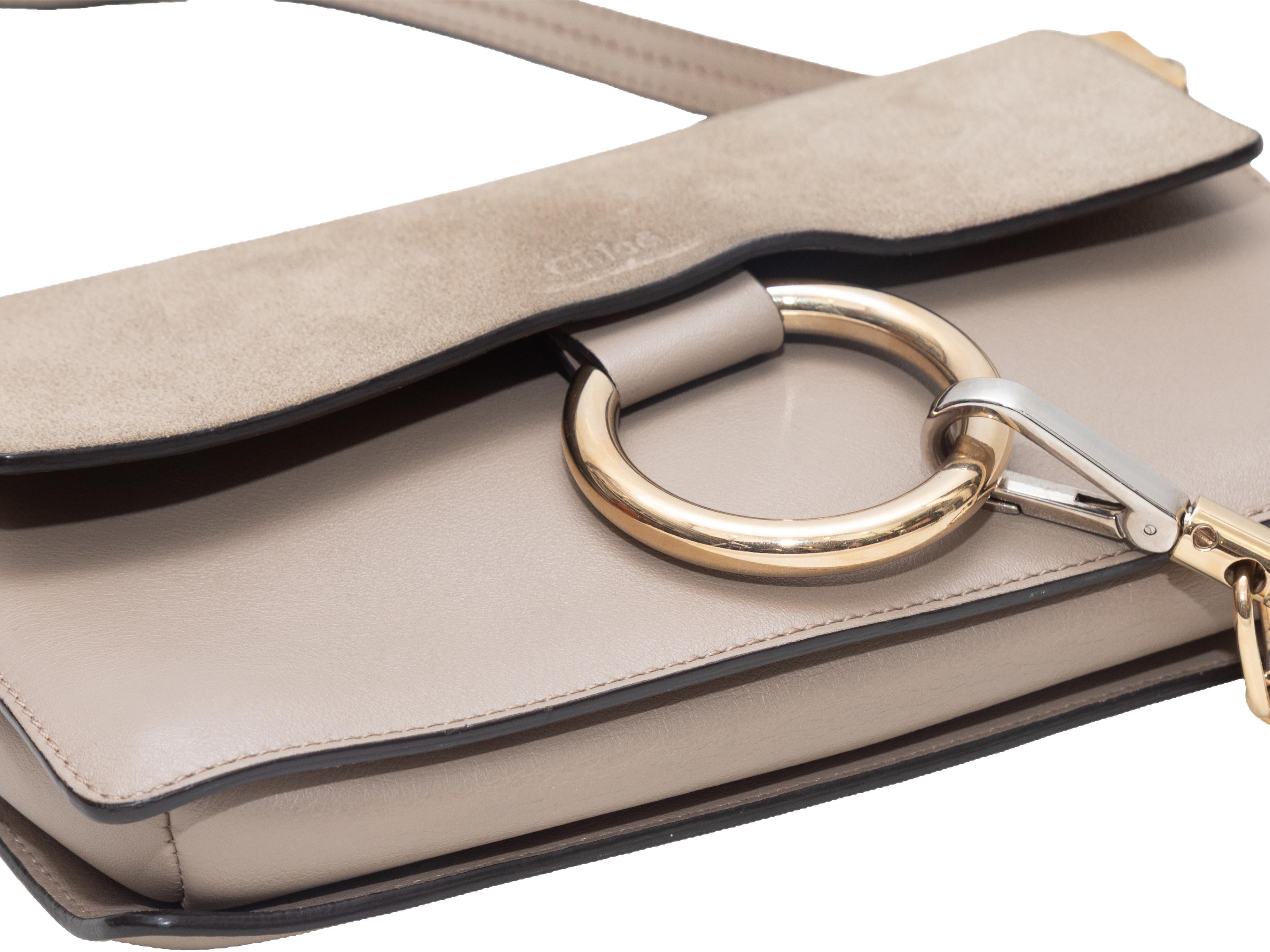 Beige Chloe Kleine Faye Crossbody Tasche im Angebot 1