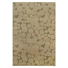 Beige Circle Patterned Area Rug