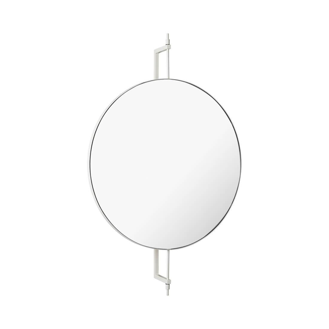 Circle rotating mirror by Kristina Dam Studio
Materials: Beige powder-coated steel. Mirror.
  
Dimensions: 13.5 x 60 x h 91cm.

The Modernist furniture collection takes notions of modern design and yet the distinctive design touch of Kristina