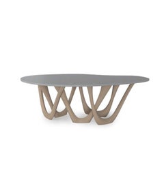 Beige Concrete Steel Sculptural G-Table by Zieta