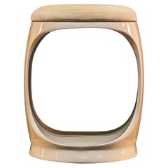 Contemporary Hocker von Cyril Rumpler Signet Ring, Pouf Sitze Beige