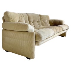 Beige Corduroy 3-Seater Coronado Sofa by Tobia Scarpa for C&B