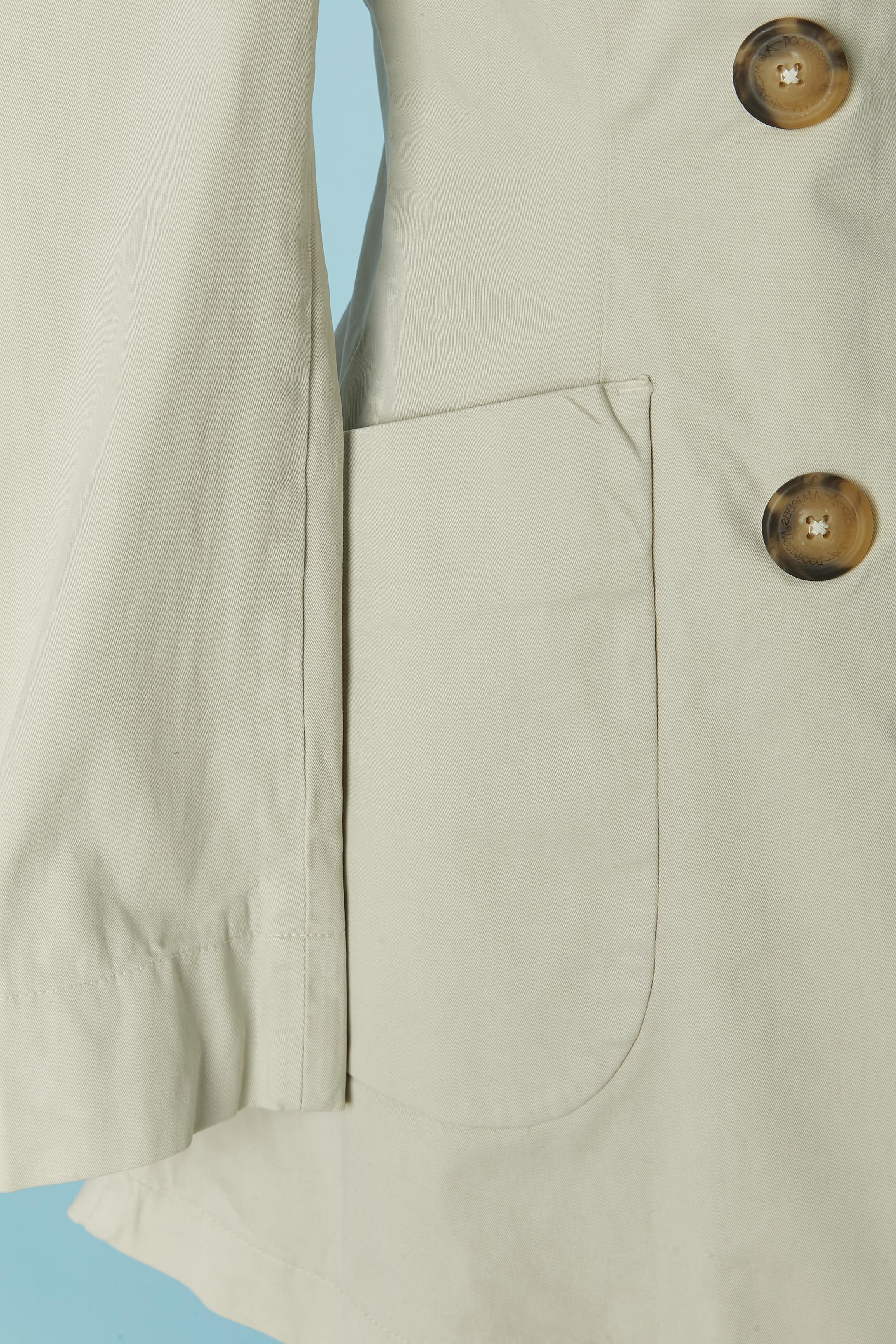 Cappotto doppiopetto in coton beige Anglomania by Vivienne Westwood In condizioni ottime in vendita a Saint-Ouen-Sur-Seine, FR