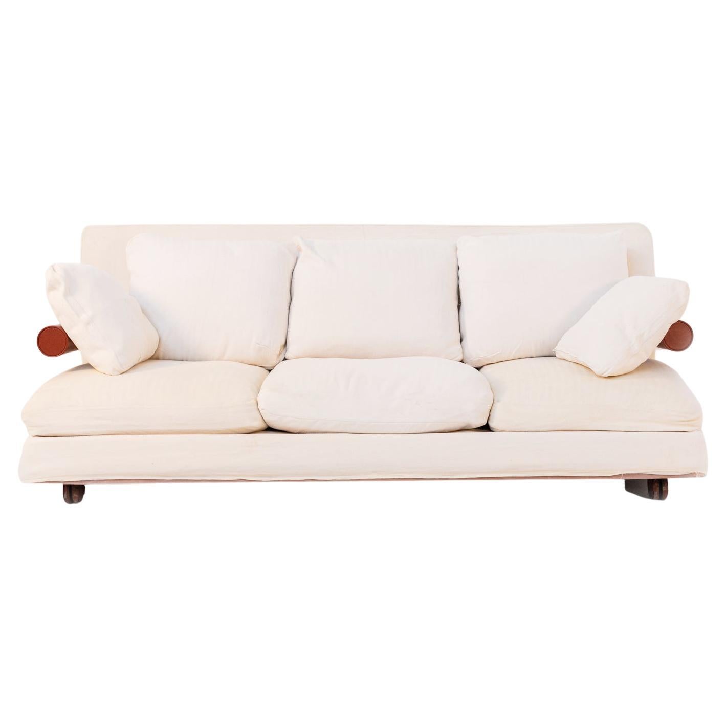 Beige Cotton "Baisity" Sofa by Antonio Citterio Three Seats for B&B Italia
