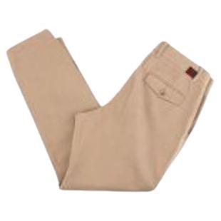 Pantalon en chino de coton beige Gucci en vente