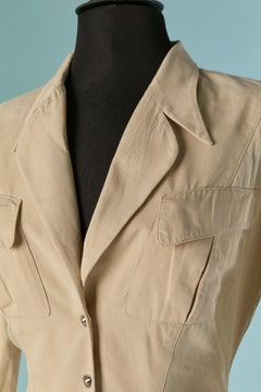 Beige cotton jacket and trouser ensemble THIERRY MUGLER ACTIV