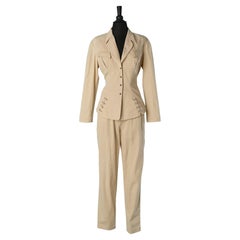 Beige cotton jacket and trouser ensemble THIERRY MUGLER ACTIV