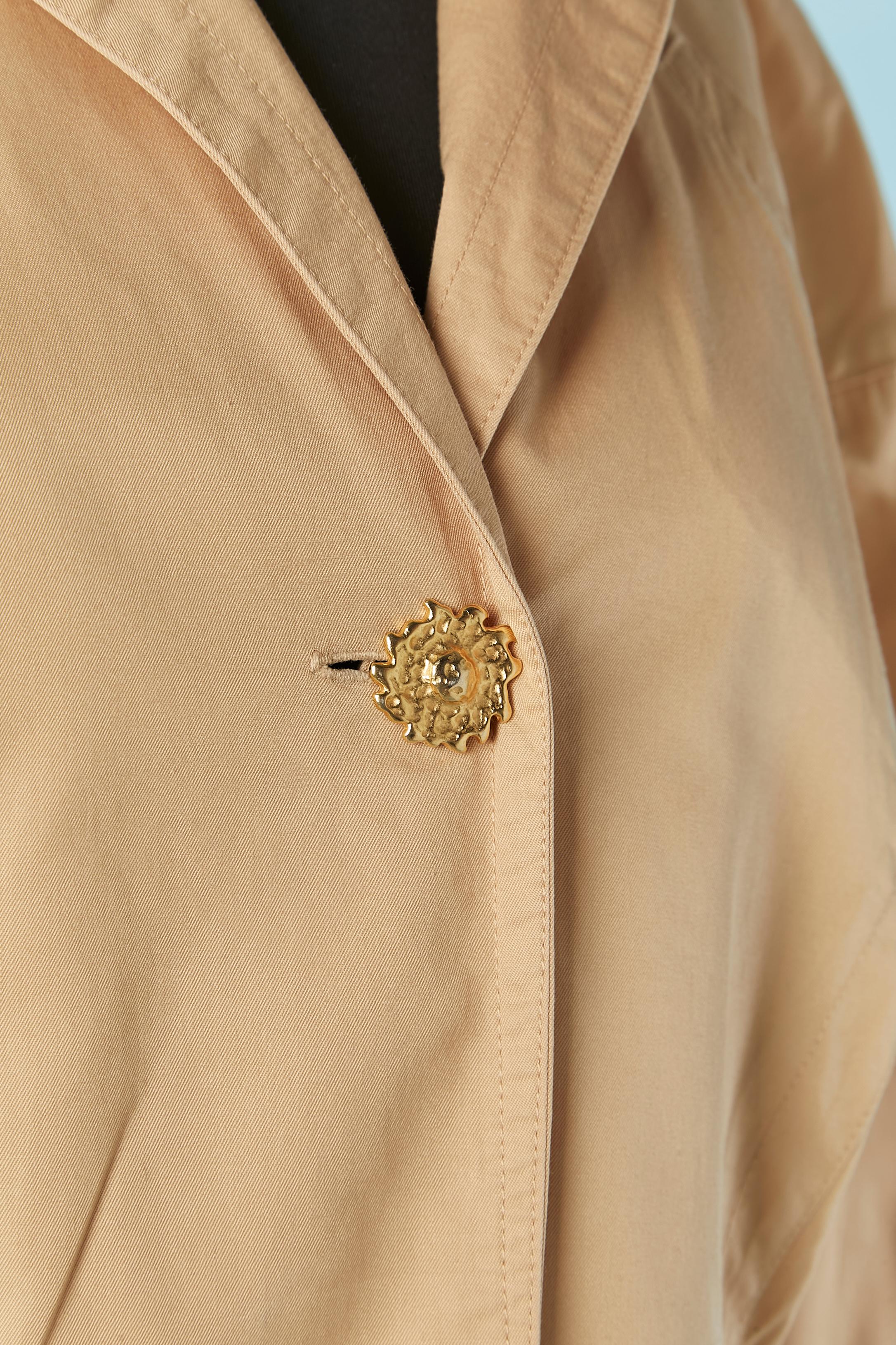 Chaqueta de algodón beige con botones joya THIERRY MUGLER Active Beige en venta