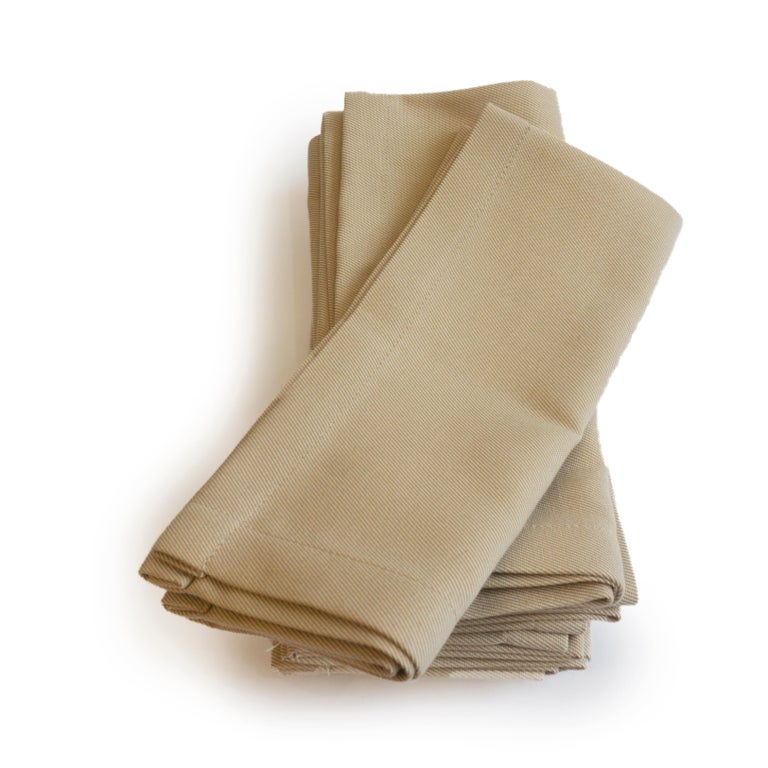 Beige Cotton Napkins For Sale at 1stdibs