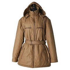 Beige Baumwoll parka aus Baumwolle mit abnehmbarer Kapuze Christian Dior Monsieur Sport 