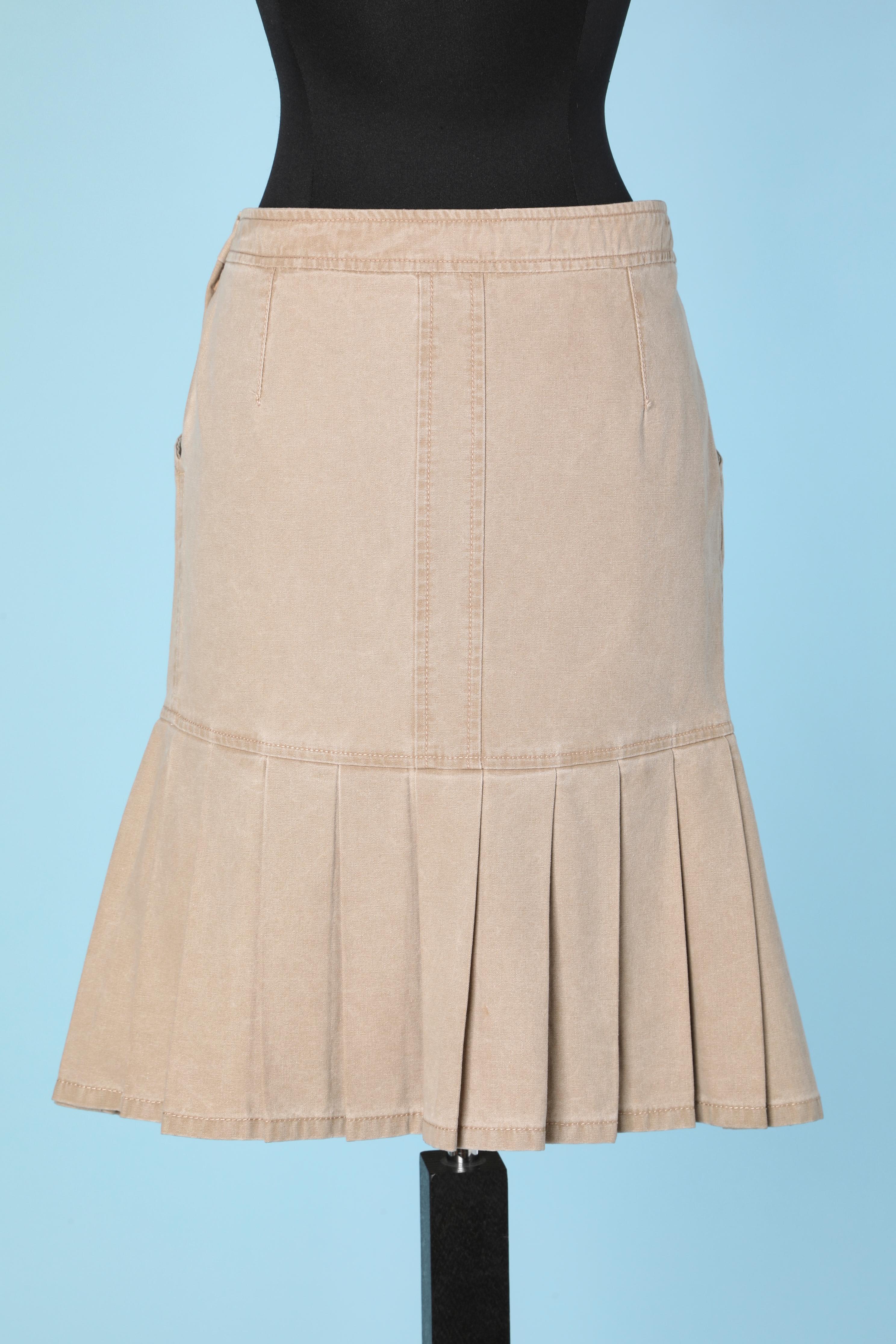 beige cotton skirt