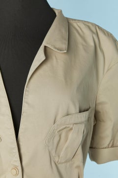 Beige cotton short-jumpsuit THIERRY MUGLER