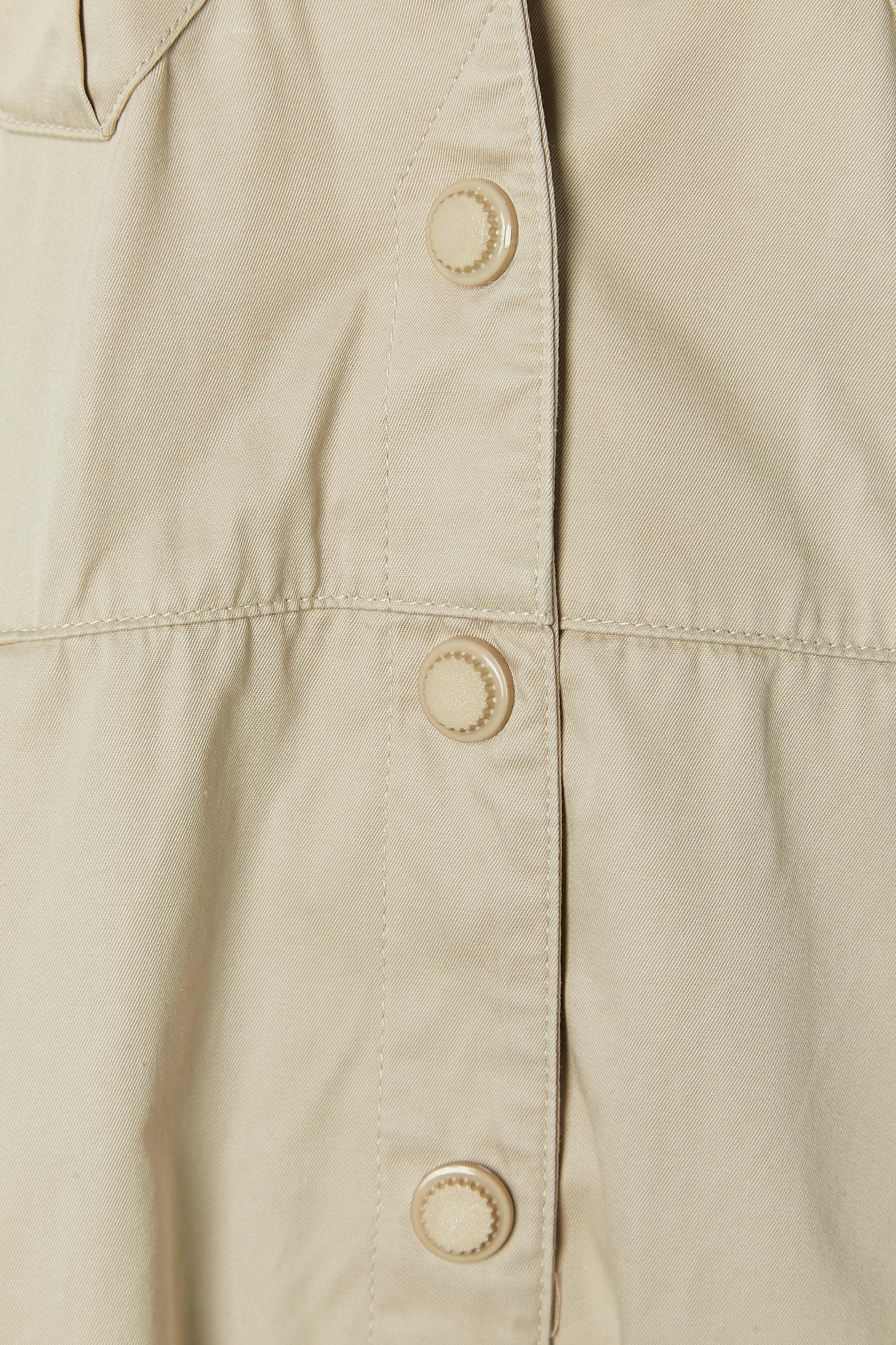 Beige cotton short-jumpsuit THIERRY MUGLER In Excellent Condition For Sale In Saint-Ouen-Sur-Seine, FR