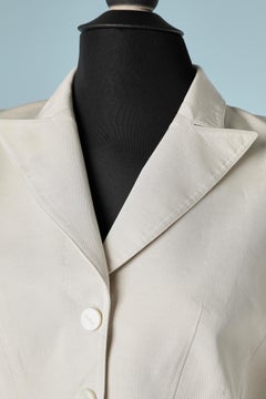 Beige cotton skirt suit MUGLER