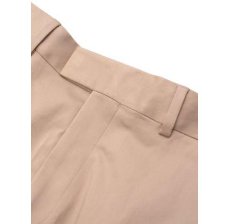 Women's or Men's Beige Cotton Tailored Chino Trousers For Sale
