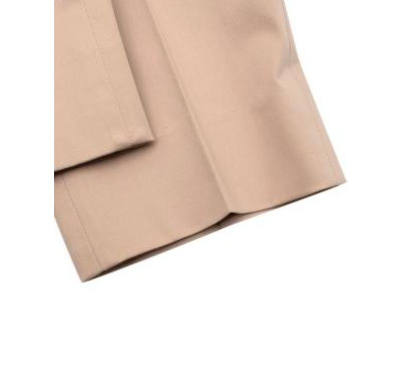 Beige Cotton Tailored Chino Trousers For Sale 3