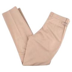 Beige Cotton Tailored Chino Trousers