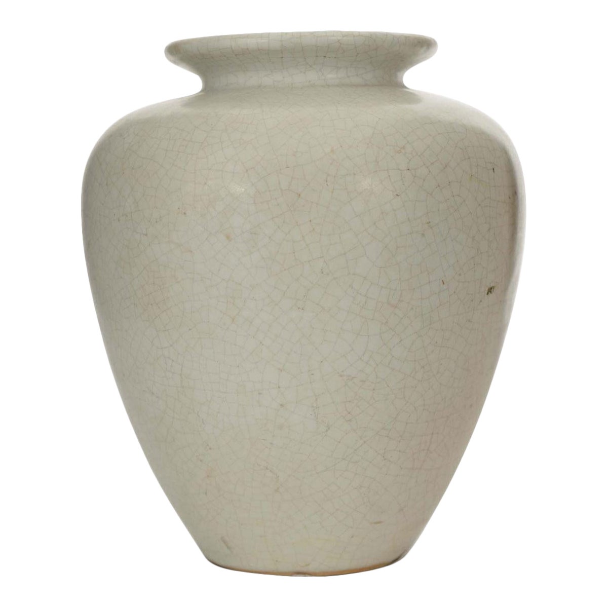 Beige Crackle Glazed Ceramic Vase