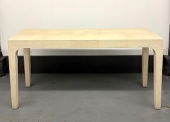 Off White Shagreen Console Table by Karl Springer