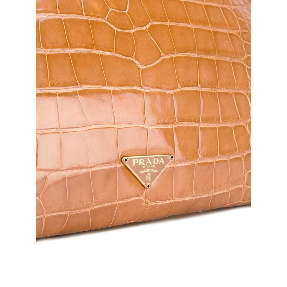 Women's or Men's Beige crocodile leather Prada Vintage 2000s bag For Sale