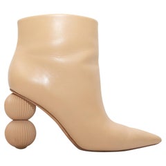 Beige Cult Gaia Cam Bauble Pointed-Toe Ankle Boots Size 37