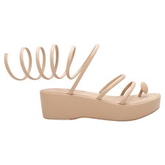 Beige Cult Gaia Nib Alba Platform Sandals Size 41