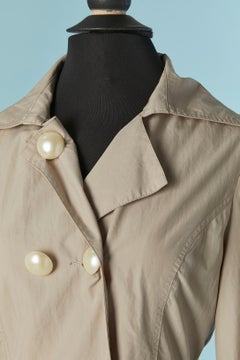 Beige double breasted trench-coat MOSCHINO CHEAP AND CHIC