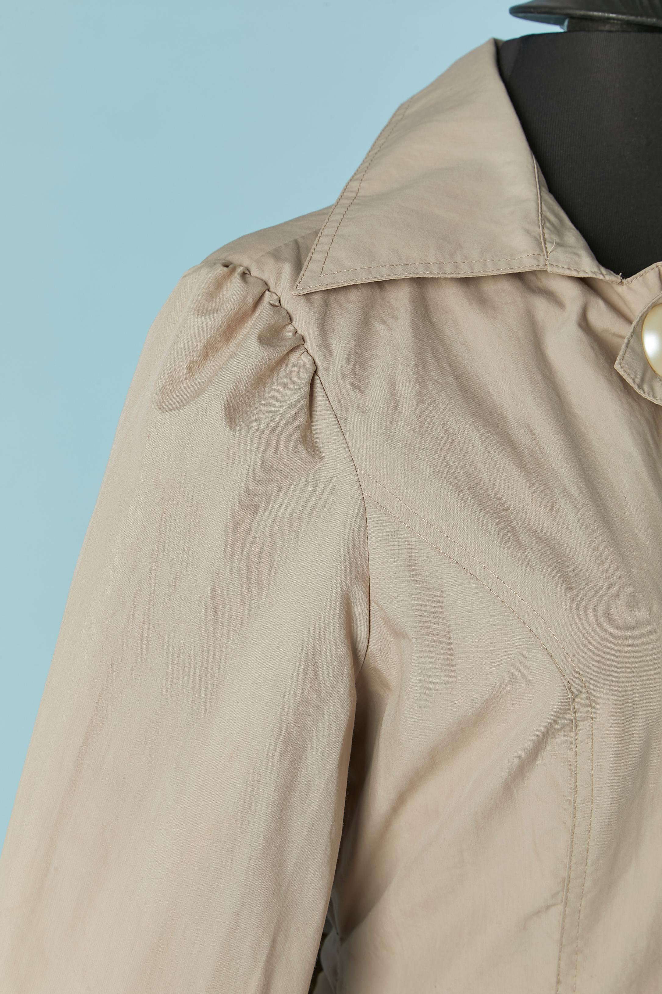 Beige double breasted trench-coat MOSCHINO CHEAP AND CHIC For Sale 1