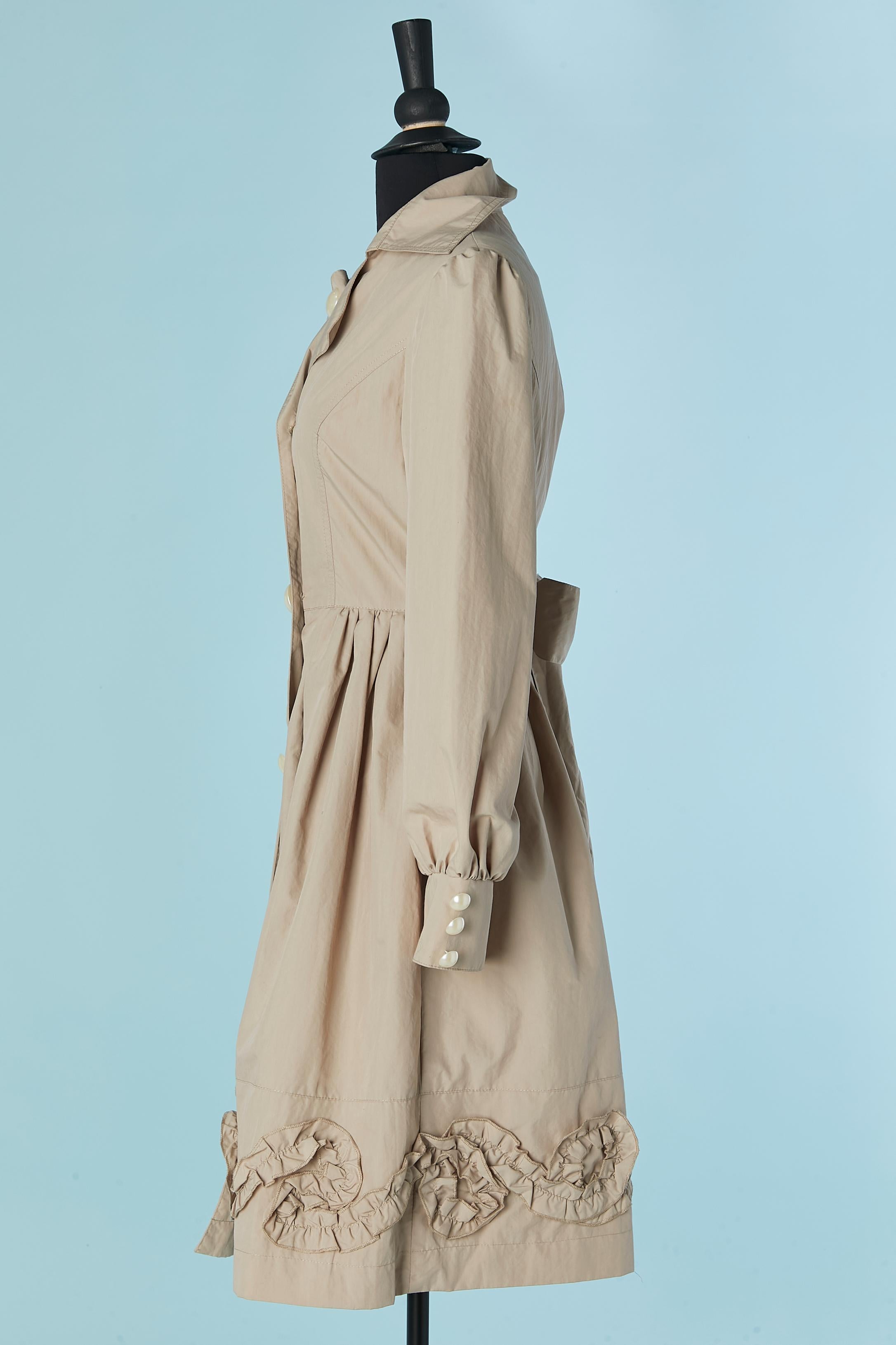 Beige double breasted trench-coat MOSCHINO CHEAP AND CHIC For Sale 2