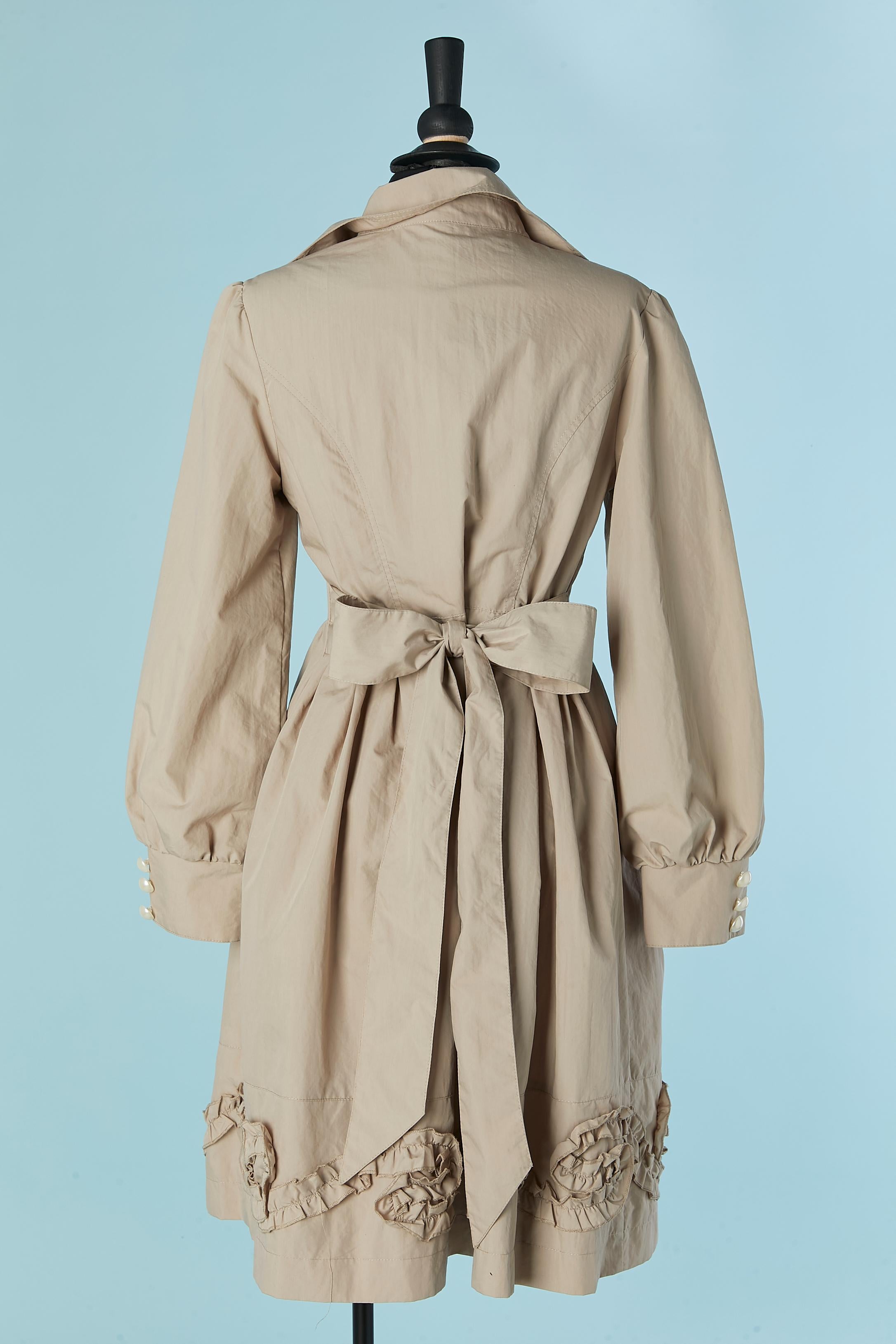 Beige double breasted trench-coat MOSCHINO CHEAP AND CHIC For Sale 3