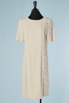 Abito beige con pizzo laterale Valentino Miss V NUOVO