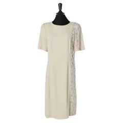 Beige dress with cotton lace on the side Valentino Miss V NEW 