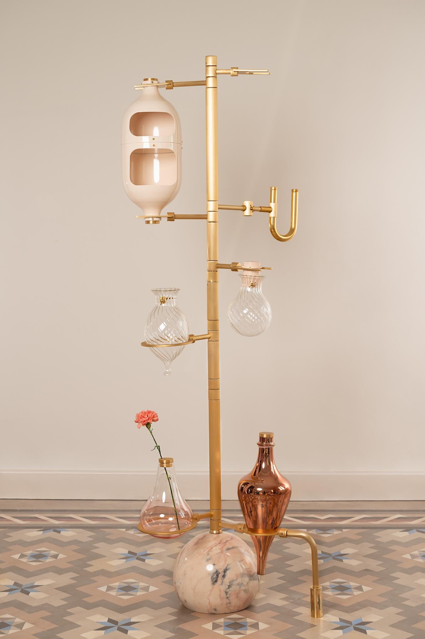 Beige Emotional Lab Floor Lamp by Hania Jneid For Sale 3