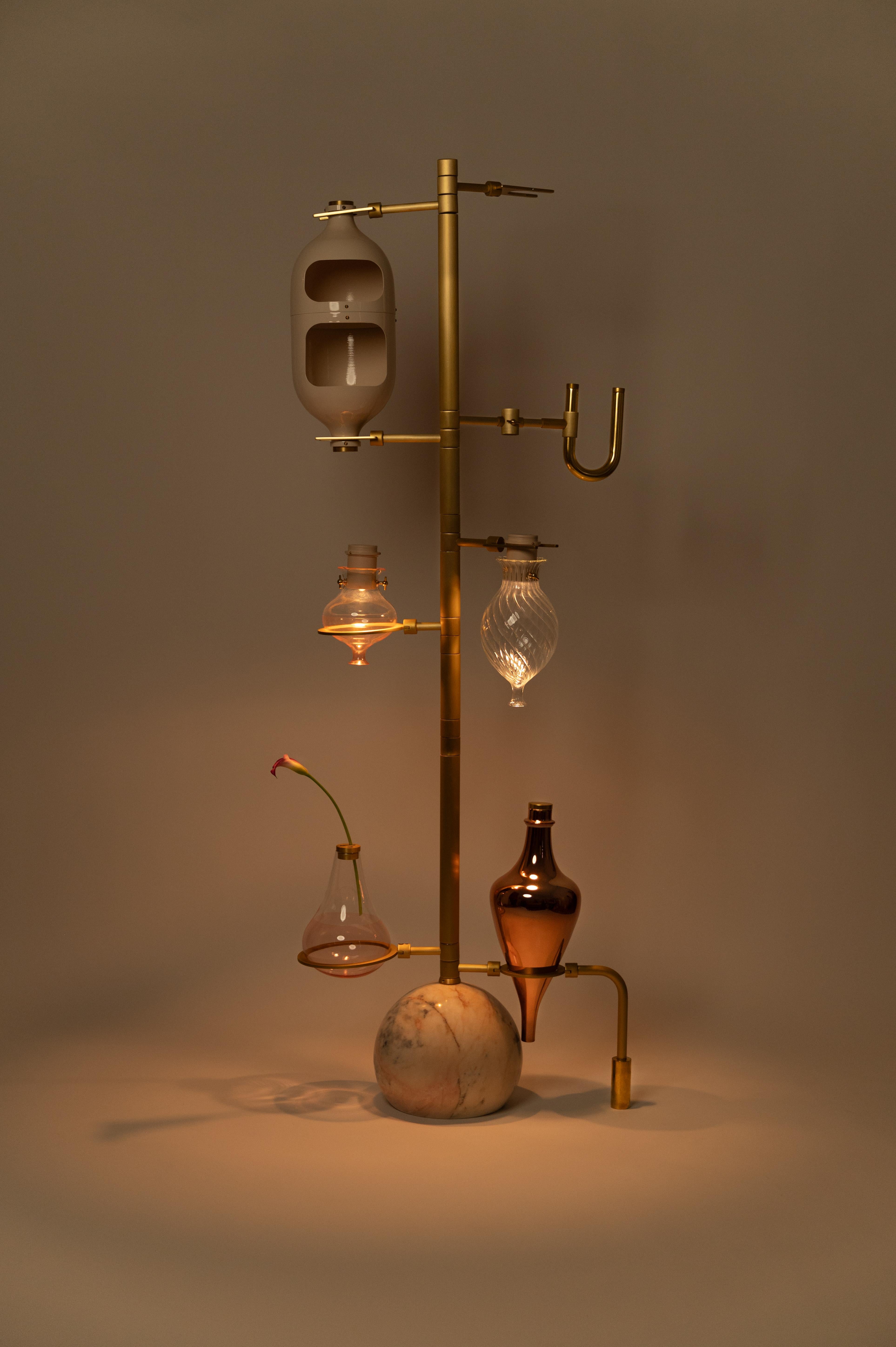 Modern Beige Emotional Lab Floor Lamp by Hania Jneid For Sale