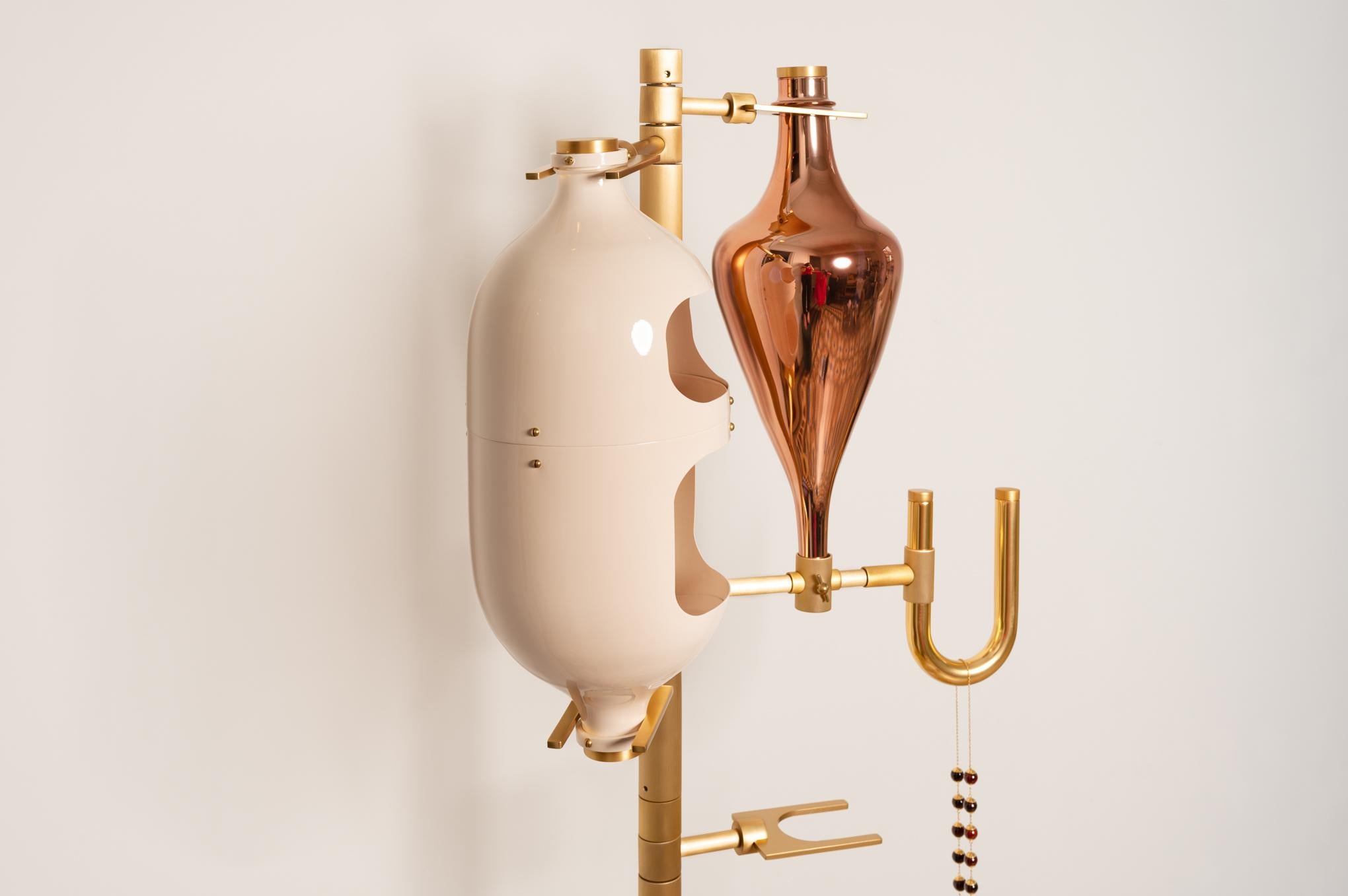 Contemporary Beige Emotional Lab Floor Lamp by Hania Jneid For Sale