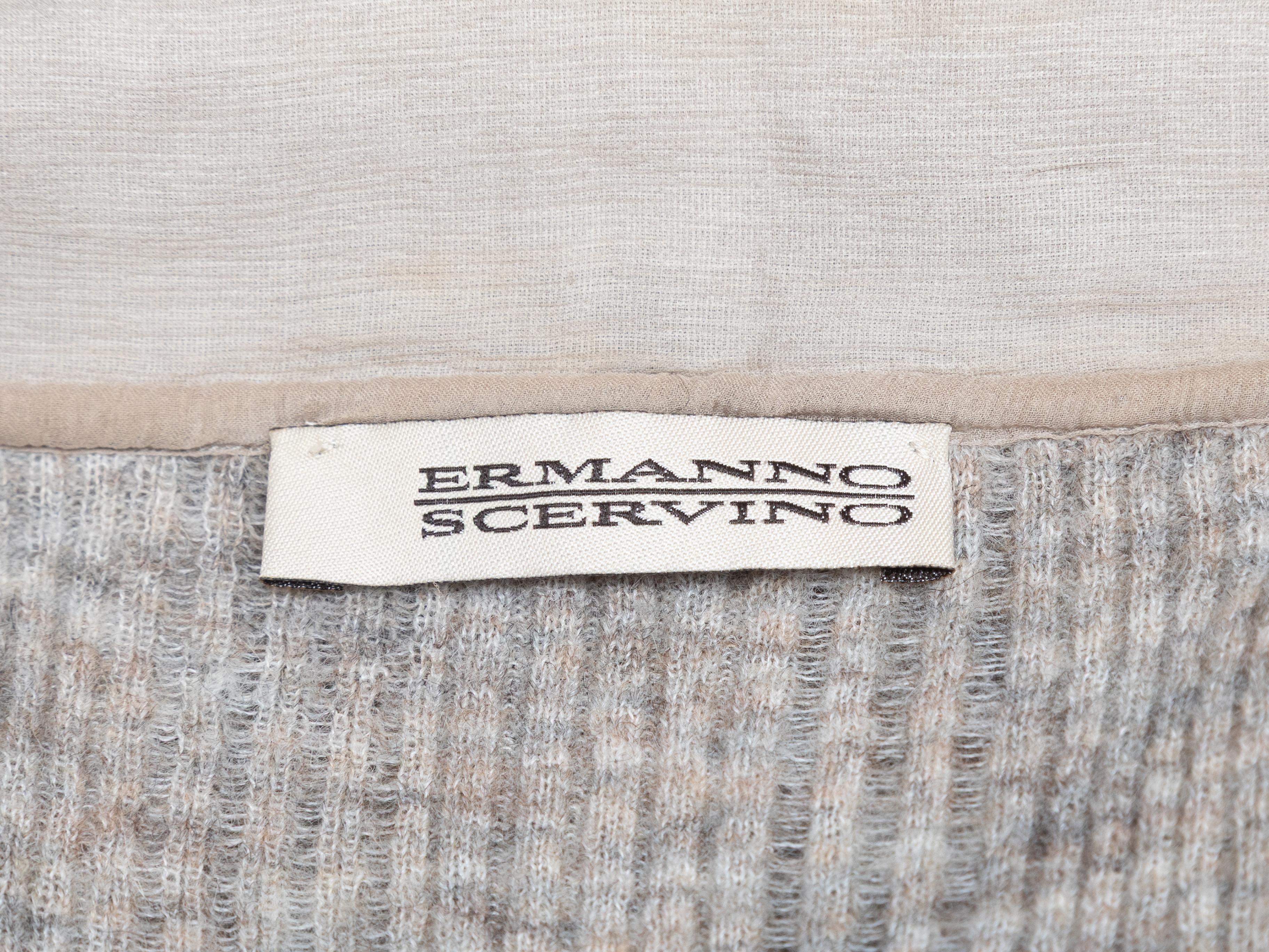 Beige Ermanno Scervino Baby Alpaca-Blend Collared Sweater Size US S en vente 1