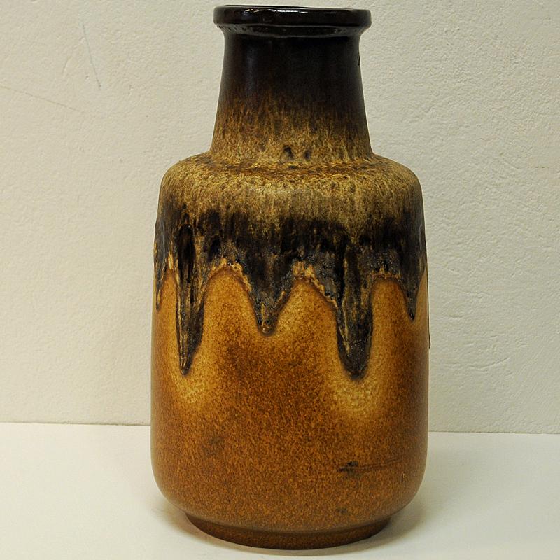 Ceramic Beige vintage Fat Lava Vase Jug Handled Model by Scheurich, 1970s, W. Germany
