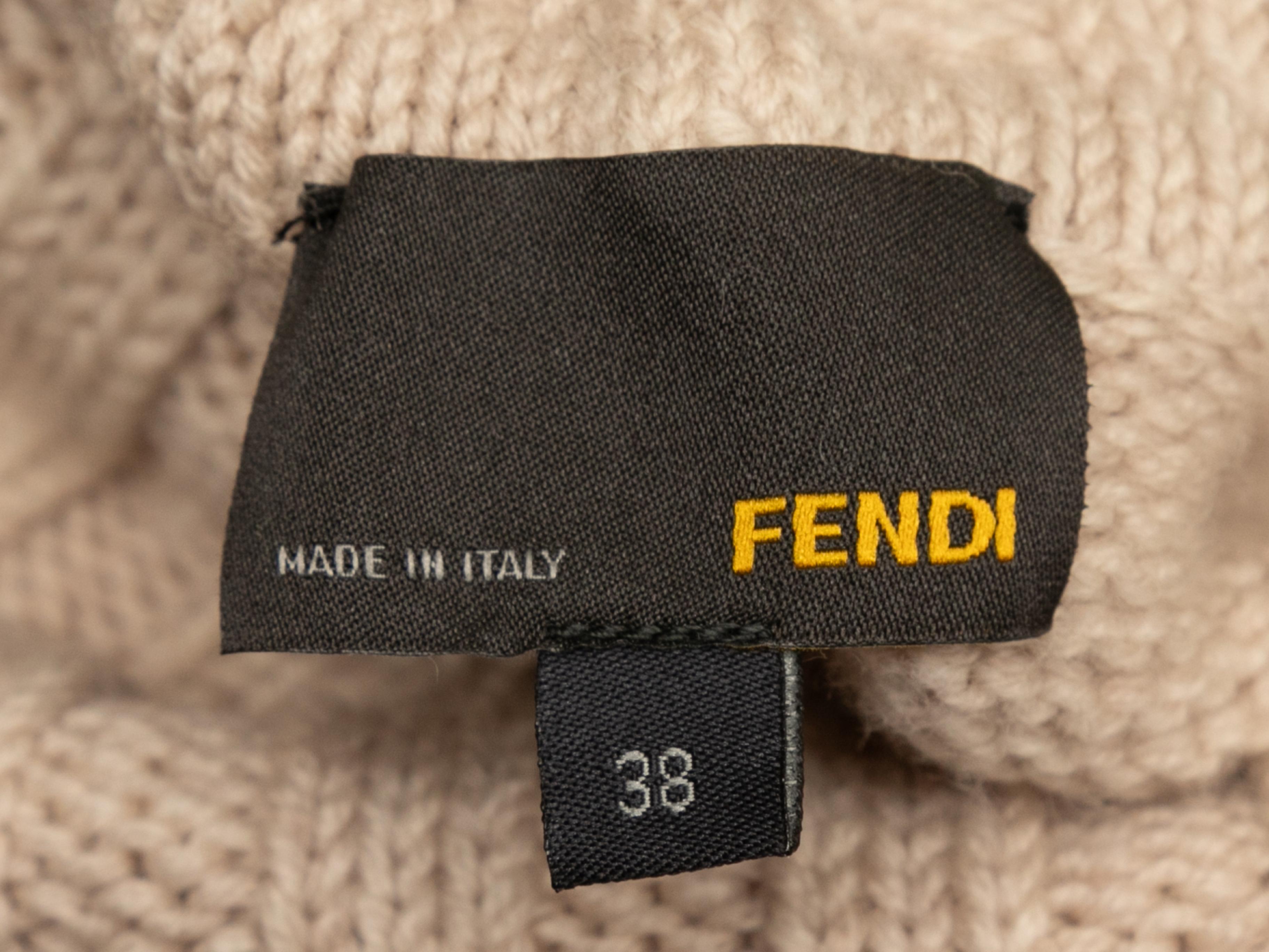 Women's Beige Fendi Wool Knit Sweater Dress Size IT 38 For Sale
