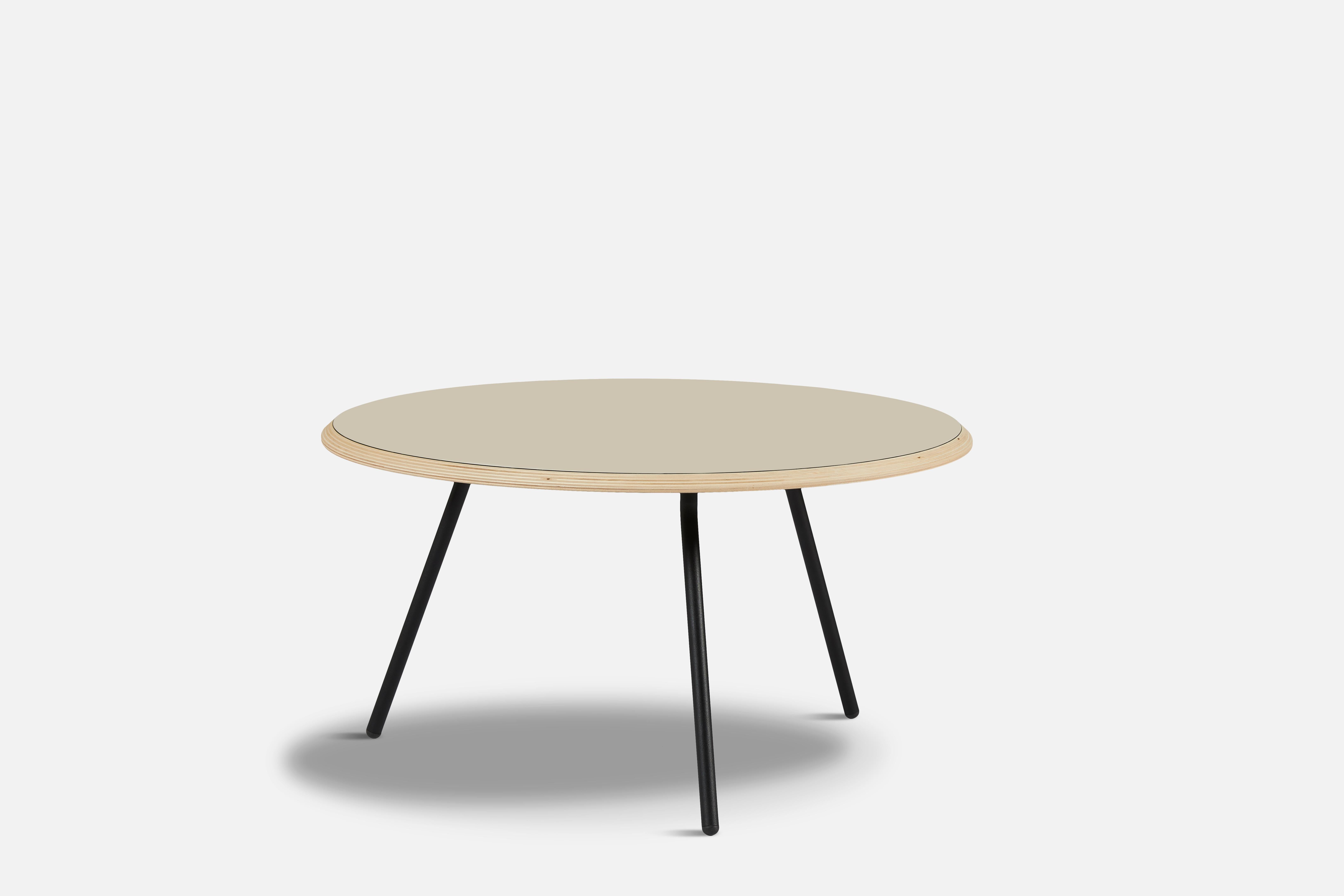 Post-Modern Beige Fenix Laminate Soround Coffee Table 75 by Nur Design For Sale
