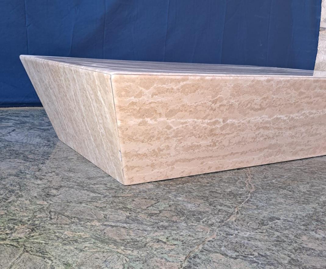 Beige Marble Coffee Table For Sale 7