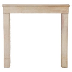 Beige French Stone Fireplace Chimneypiece For Timeless Hygge Decor Project