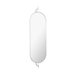 Beige Full Size Rotating Mirror by Kristina Dam Studio