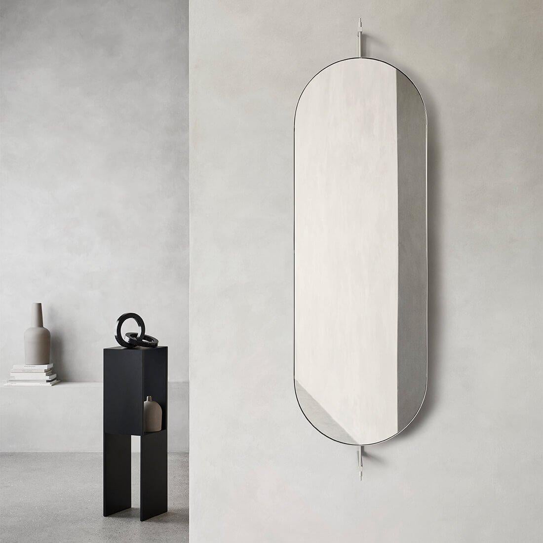 Danish Beige Full Size Rotating Mirror by Kristina Dam Studio For Sale