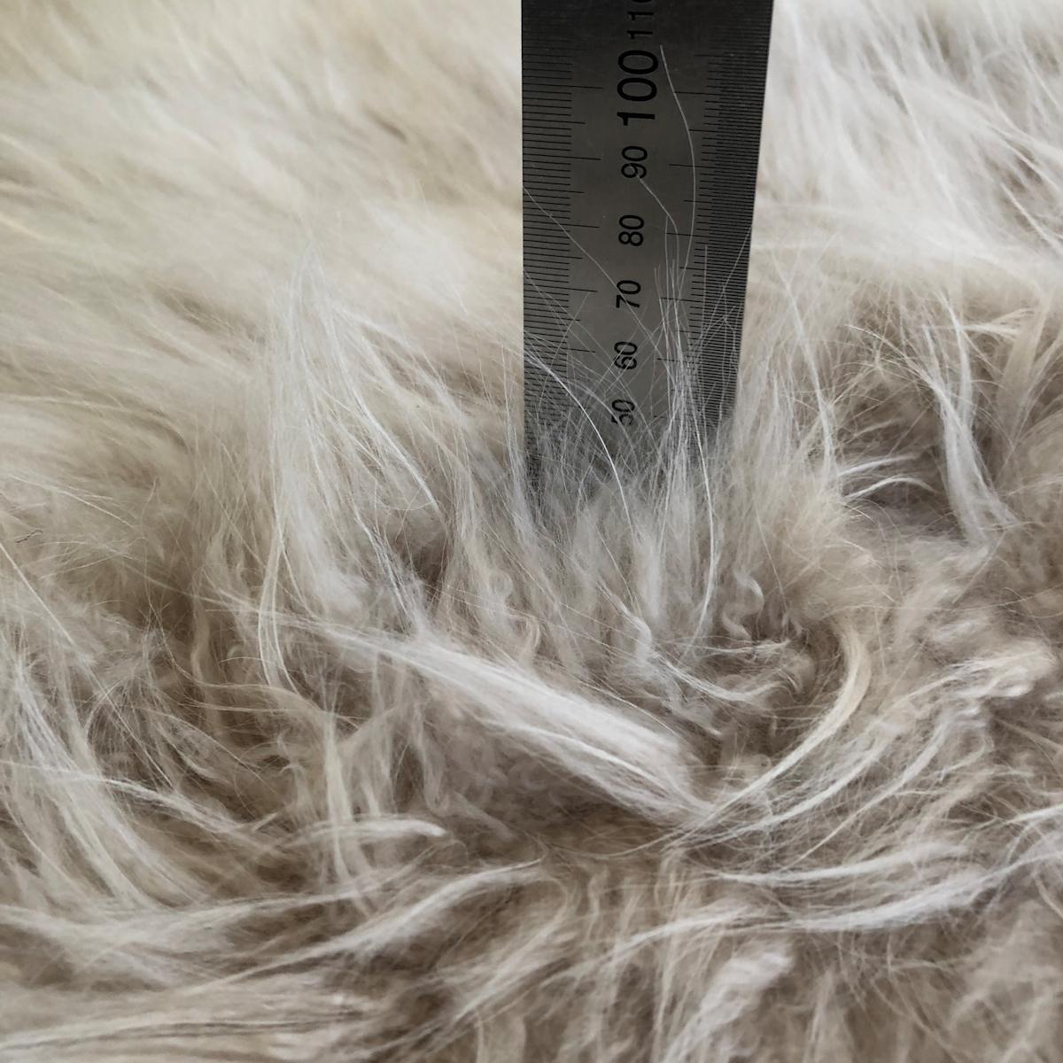 Australian Beige Fur Pillow, Genuine Cashmere Lumbar