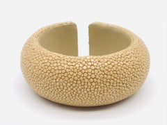 Beige Galuchat Cuff Bracelet