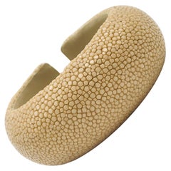 Beige Galuchat Cuff Bracelet