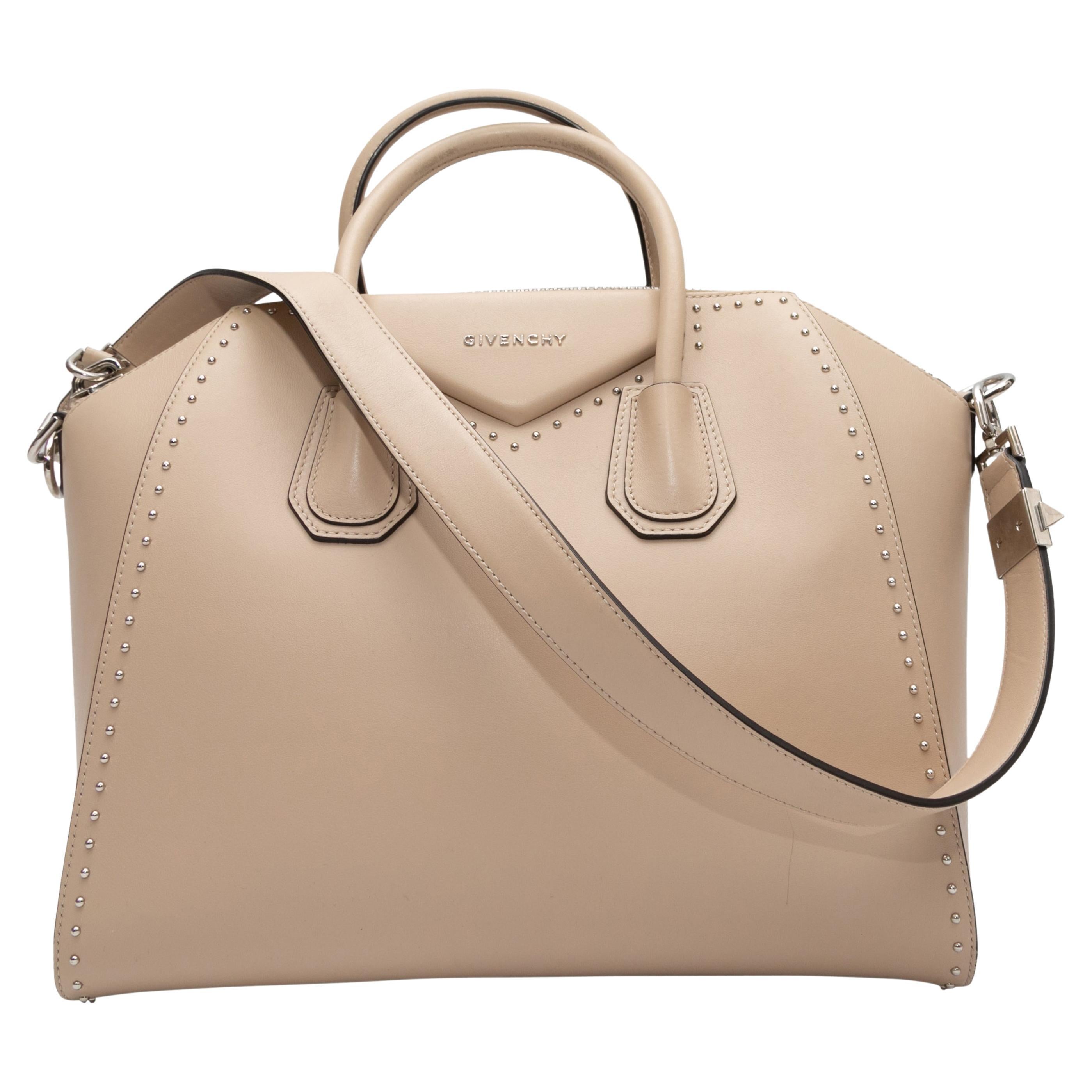 Beige Givenchy Large Antigona Handbag For Sale