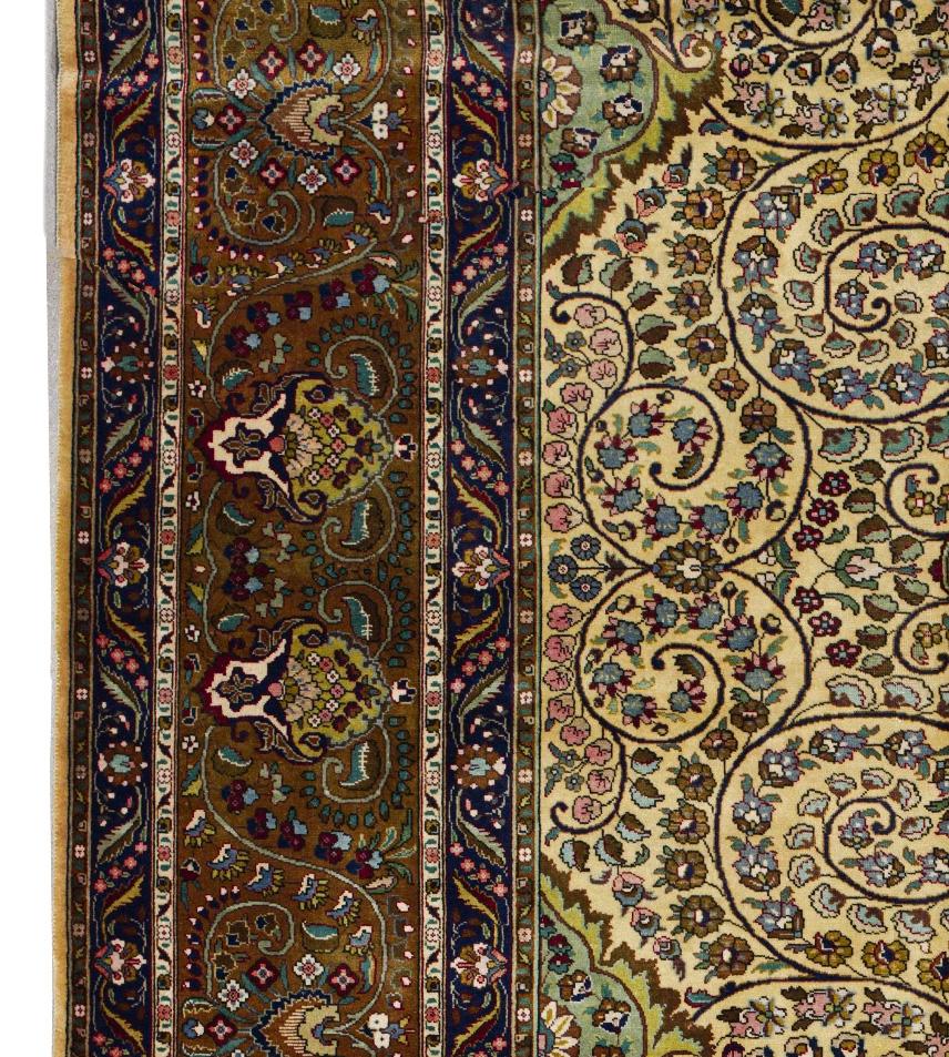 Lana Beige Gold Persian Wool Hand Knotted Rug 9 ft 7 in x 12 ft 10 in in vendita